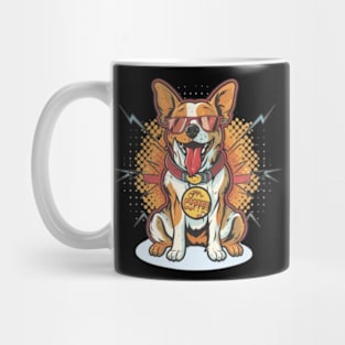 An enthusiastic dog relishing a coffee break Mug